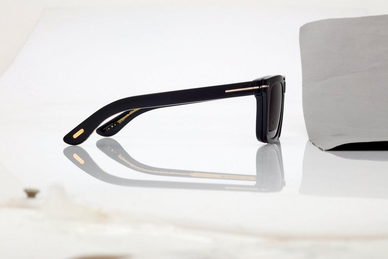 TOM FORD OM SHINY BLACK ICON BLUE BLOCK SQUARE OPTICALS WITH CLIP ON SUNGLASSES